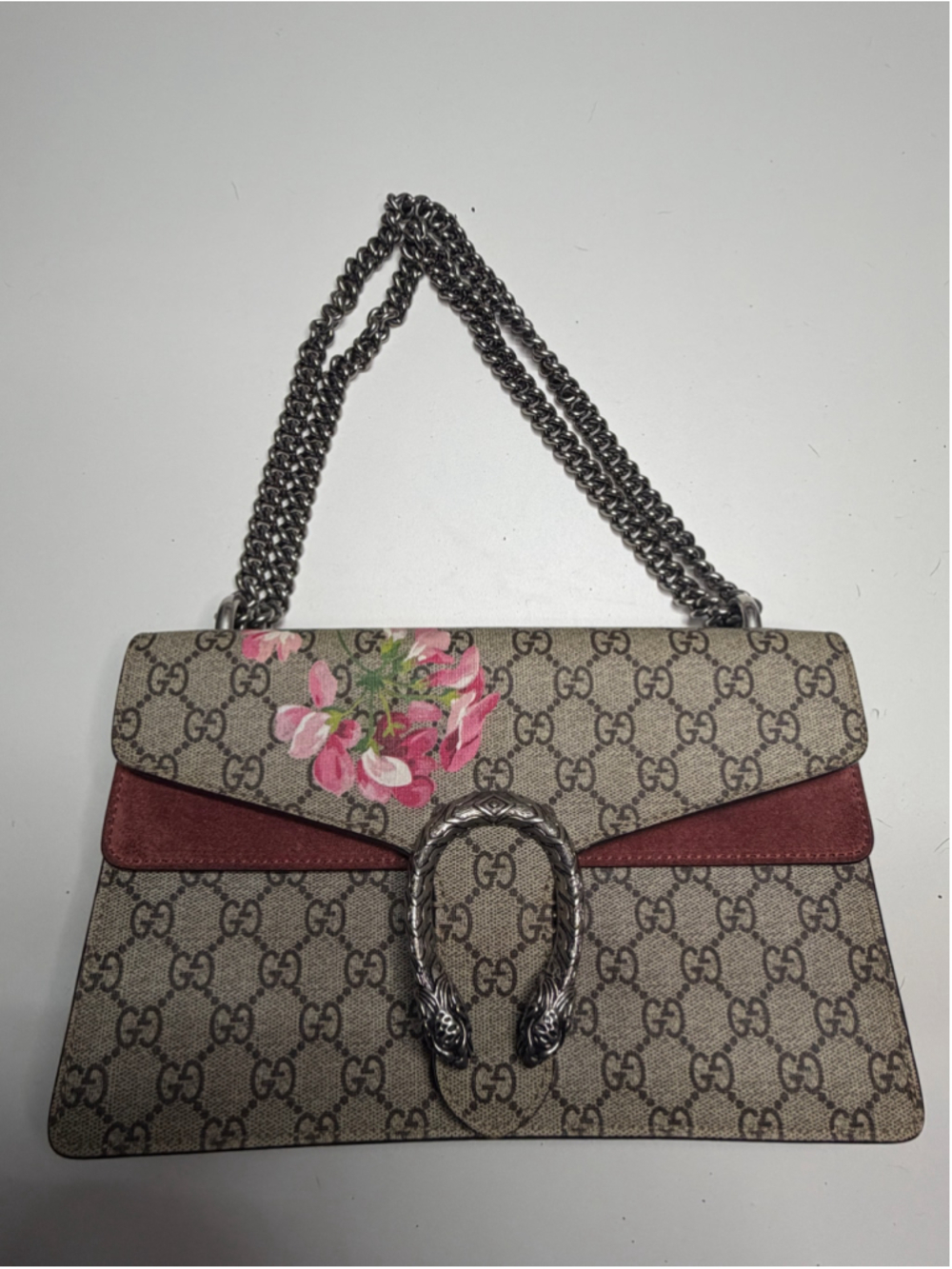 Women's Gucci Dionysus GG Supreme Floral Shoulder Bag One Size Beige/Pink - Picture 1 of 11